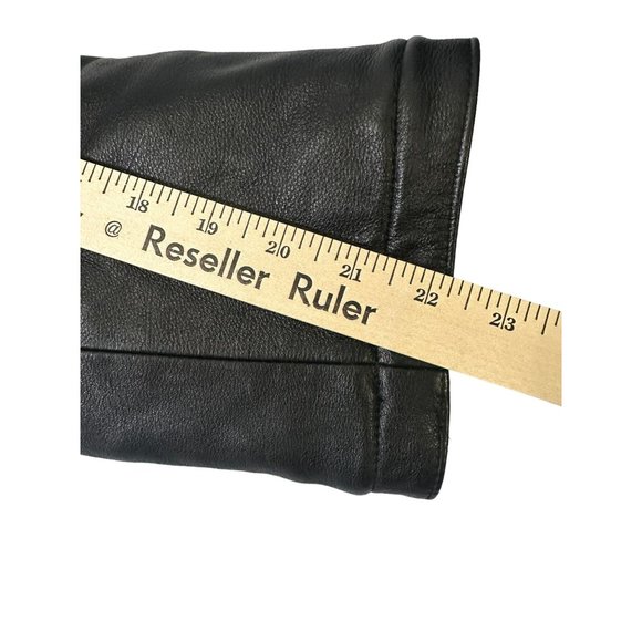 WILSONS LEATHER COAT Womans XL Faux Fur Lined Belted Black - Picture 12 of 16